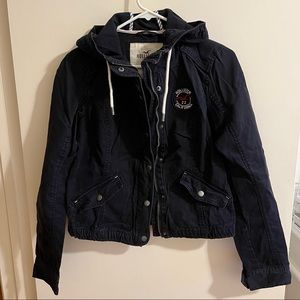 Hollister size medium navy blue jacket with hood